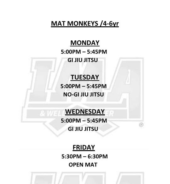 Young Class Schedule